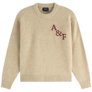 Abercrombie & Fitch AF男装25秋冬百搭宽松圆领毛衣针织衫120-5181