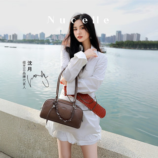 NUCELLE/纽芝兰 飞马保龄球包 中包 单肩腋下法棍包 女士包