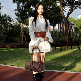 NUCELLE/纽芝兰 飞马保龄球包 中包 单肩腋下法棍包 女士包