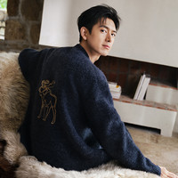 Abercrombie & Fitch AF大麋鹿图案男装25秋冬针织开衫毛衣120-5180