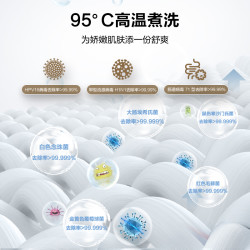 海尔 XQG30-GHE68WNU1 母婴级洗烘一体 冰雪白 3kg