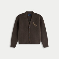 【李现同款】AF大麋鹿图案男装25秋冬针织开衫毛衣120-5180 棕色 M