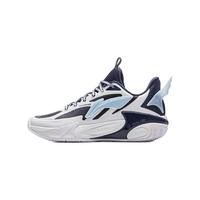 李宁 童鞋儿童篮球鞋男大童风影2.0V2-春秋版支撑回弹运动鞋YKBV032 标准白/深航舰蓝/冰河蓝-1 31