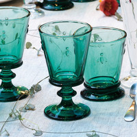 LA ROCHERE法国玻璃杯复古经典红酒杯水杯高脚杯果汁杯咖啡杯法式风情 祖母绿/240ml