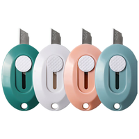 晨光(M&G)莫兰迪色系美工刀简约迷你彩色快递刀刻刀美术课手工刀裁纸刀便携式刀颜色ASS913H3 1把