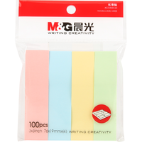 M&G 晨光 经典办公系列 YS-13 自粘便条纸 76*19mm 混色 400张 4条装