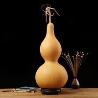彩荷厂家小葫芦创意民间工艺品天然葫芦带龙头文玩手捻小葫芦 28-30厘米带龙头