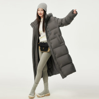 17日0点：坦博尔 冬季羽绒服女长款连帽加厚面包服美拉德穿搭