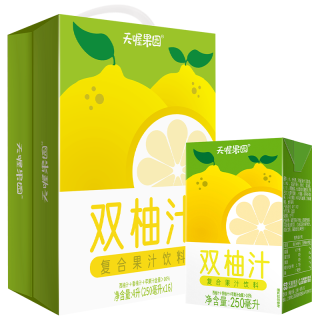 天喔 双柚汁250ml*16盒整箱装 果汁0脂肪果味饮料小包便携饮品 双柚汁250ml*16整箱装
