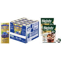 伊藤园果汁蓝莓葡萄味200mL*12+AGF咖啡液无糖12枚 花青素美式 【花青素美式】蓝莓葡萄味+咖啡液