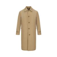 BURBERRY 男式轻便型纯色单排扣中长风衣外套