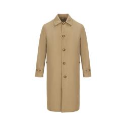 BURBERRY 男式轻便型纯色单排扣中长风衣外套