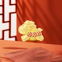 老凤祥 奔钱来的马-黄金串珠足金转运珠串珠时尚百搭