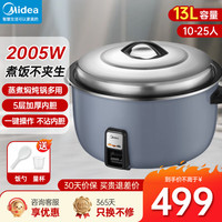 Midea 商用电饭煲10-30人大容量电饭锅 煮饭煲汤 黑晶内胆不粘锅涂层 微压蒸煮不夹生  10-25人用