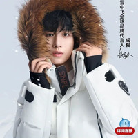 88VIP：雪中飞 冰雪高充绒男女情侣长羽绒服高端貉子毛加厚