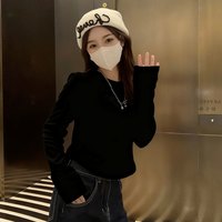 德绒打底衫女秋冬内搭短款小衫辣妹修身显瘦上衣加绒保暖百搭T恤