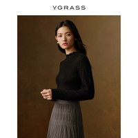 VGRASS维格娜丝秋冬季新款无缝一体半高领美丽奴羊毛针织衫修身打底衫女