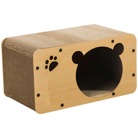 萌嘟星宠 猫抓板猫窝一体瓦楞纸猫爪板立体小熊猫抓窝猫咪用品 小熊猫猫窝抓板(热销款)