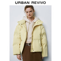 UR UR2025冬季女装休闲立领宽松羽绒服UYY150041+ 浅黄 L