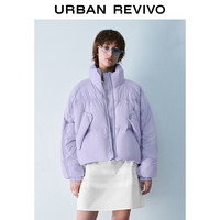 UR UR2025冬季女装休闲立领按扣口袋羽绒服UYY150044 淡紫 (偏宽松) L