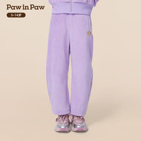 PawinPaw卡通小熊童装25年冬季女童针织弯刀裤宽松保暖舒适 Grey灰色/15 120