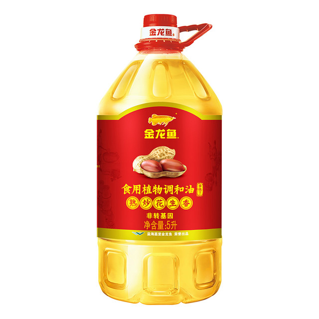 88VIP：金龙鱼 熟炒花生香调和油 5L 1袋