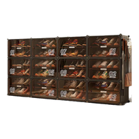 蔻丝入户鞋柜家用大容量封闭式门口鞋柜储物柜二合一靠墙玄关鞋柜鞋架 4列6层放48双鞋-184*32*94