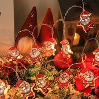 SMVP2025圣诞节装饰LED灯光氛围灯卧室圣诞树星星氛围灯满天星铁艺灯 圣诞装饰-圣诞老人款（成品） 3米20灯-电池款带闪