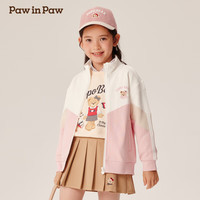 PawinPaw卡通小熊童装2024年秋冬男女童针织夹克 Pink粉红色/25 140cm