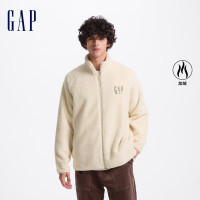 保暖服饰：Gap 男女同款 抱抱绒字母logo羊羔绒立领外套 609070