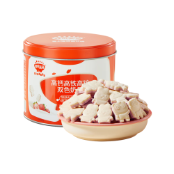 秋田满满 儿童双色奶贝奶片高钙铁锌