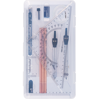 deli 得力 72156 机械绘图套装 16件套