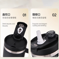 希乐大容量保温杯男士女生冰霸杯陶瓷内胆吸管巨无霸保冷水杯子