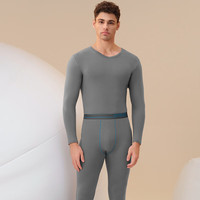 SCHIESSER 男士舒美棉3A抗菌长袖长裤保暖秋衣秋裤套装E5/23918W E5/23924W深灰 L