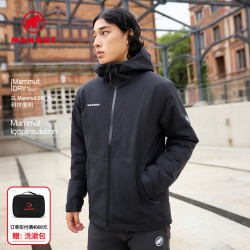 MAMMUT Linard 男士户外休闲保暖连帽硬壳夹克外套棉服 黑色 L