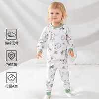 欧孕 儿童秋衣秋裤套装男童女童保暖内衣全棉宝宝A类纯棉睡衣秋冬 原始草原 140cm