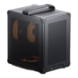 乔思伯 C6 ITX 黑色 迷你机箱（四面MESH板/3风扇位/前置Type-c