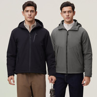 90分 男士澳洲美利奴羊毛保暖连帽棉服