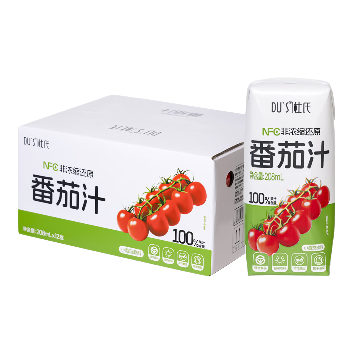 DU'S杜氏 NFC番茄汁 208ml*12盒
