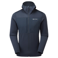 MONTANE盟泰恩FURY XT HOODIE户外连帽抓绒衣男 防风软壳 软壳抓绒外套 ECLIPSE BLUE 日蚀蓝 L