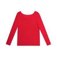 爱慕【董洁同款】保暖内衣含牛奶蛋白氨基酸发热抗菌中厚秋衣裤套装 【单层上衣】红色奶皮 XL 175