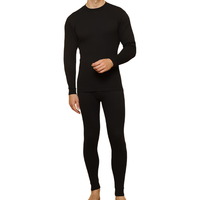 古今（GUJIN）保暖内衣男士秋衣秋裤套装纯棉高端抗寒大码中老年青少人冬季零下 黑色 （坚韧耐磨） 2XL 【体重150-170斤】