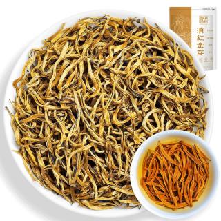 中谷御品茶叶红茶滇红金芽 2023新茶云南凤庆特级耐泡古树红茶品鉴装200g