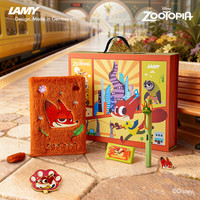 凌美 钢笔礼盒 疯狂动物城IP尼克限定墨水笔笔记本套装 学生文具时尚办公 生日礼物 EF尖