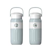 大嘴猴保温杯茶水分离杯女生316L高颜值水杯子不锈钢泡茶杯男 冰河蓝【独立茶仓】316L不锈钢内胆