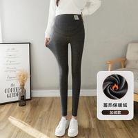 米度丽 孕妇打底裤秋冬季外穿高含棉小脚裤高弹U型托腹长裤