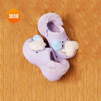 crocs 经典云朵心饰冬季暖绒厚底暖棉洞洞鞋女鞋