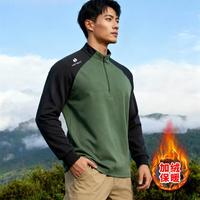 HOTSUIT 秋冬加绒保暖拼色百搭运动卫衣校园篮球跑步时尚T恤男女潮流上衣