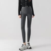 米度丽 孕妇打底裤冬款加绒高弹托腹小脚裤小个子孕妇裤