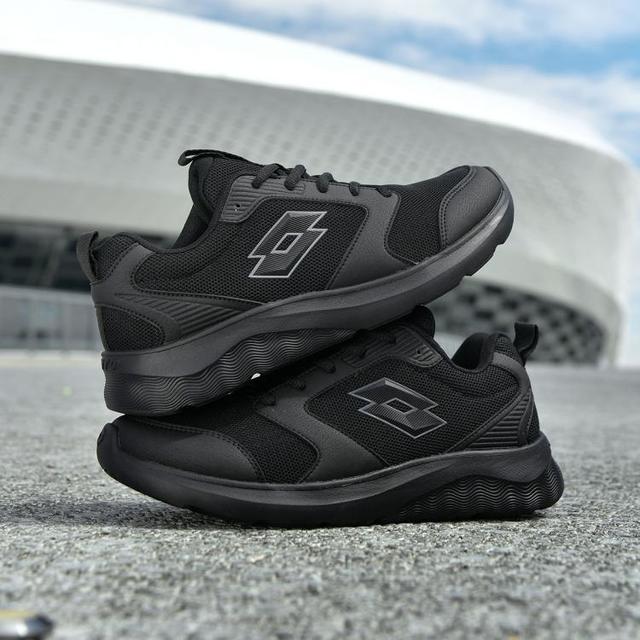 乐途 缓震回弹跑鞋男秋冬革面加绒轻便软底运动休闲鞋男